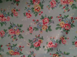 The fabric - it's from Cath Kitson - costly, even in the sale, but pretty!